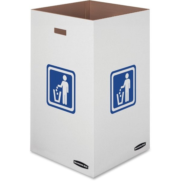 Bankers Box 42 gal Waste & Recycling Bins, White FEL7320101